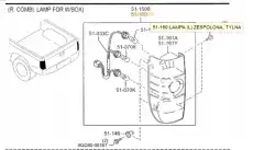Фонарь задний MAZDA UC4D51160D