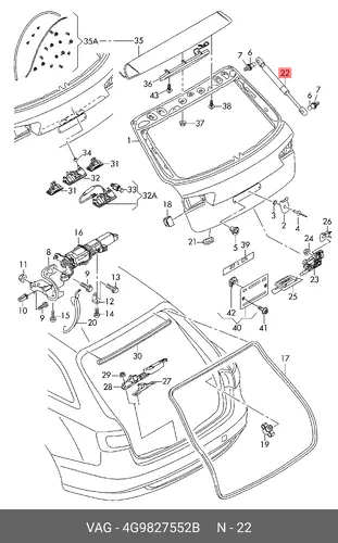 Амортизатор 4G9827552B VAG