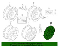  (8 гр.), (VW), Колпак колеса 5C0601147D QLV VAG
