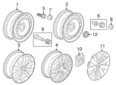  (8 гр.), (VW), Колпак колеса 5C0601147D QLV VAG