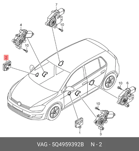 БУ двери 5Q4959392B VAG