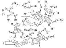 КУЛАК ЗАДНЕЙ ПОДВЕСКИ ЛЕВЫЙ 5Q0505435F VAG