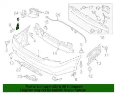 опорная планка бампера / bracket-assy rr 866523N000 MOBIS