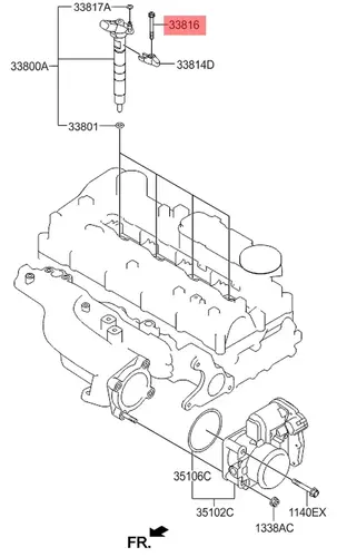 БОЛТ M8 338162F600 MOBIS