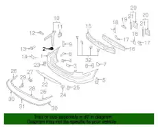 фиксатор бампера / clip assy-rr bumper w 866563M000 MOBIS