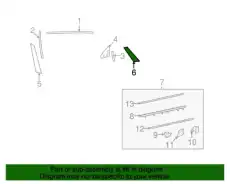 молдинг двери / black tape-rr dr frame r 863833L000 MOBIS