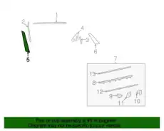 молдинг двери / black tape-rr dr frame f 863813L000 MOBIS