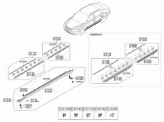 молдинг двери / moulding-w/line front do 877133K510 MOBIS