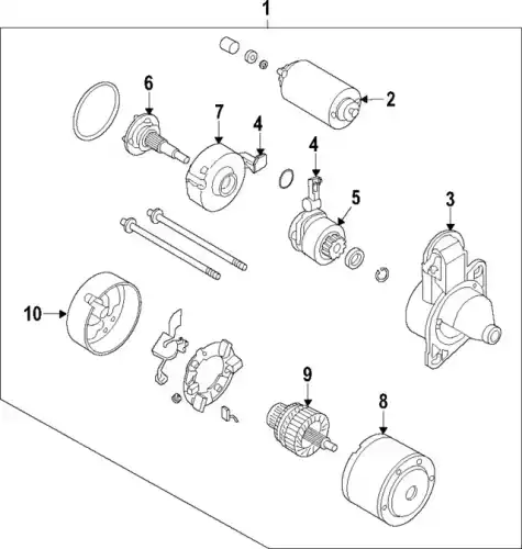 корпус стартера / bracket assy-starter.f 361102E120 MOBIS