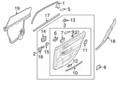 молдинг двери / cover assy-rr dr frame i 839203N010 MOBIS