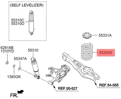 553502W390 ПРУЖИНА ПОДВЕСКИ MOBIS