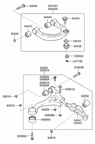 Рычаг подвески MOBIS 545803K010