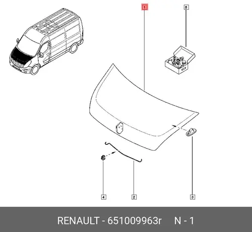 КАПОТ 651009963R RENAULT