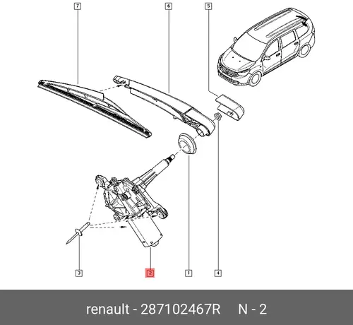 Стеклоподъемник  RENAULT 287102467R