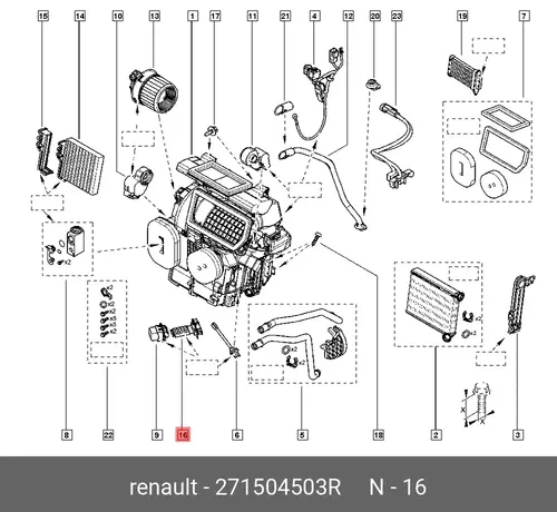 Резистор отопителя 271504503R RENAULT