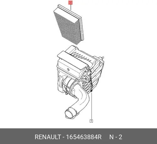 Фильтр воздушный RENAULT 165463884R