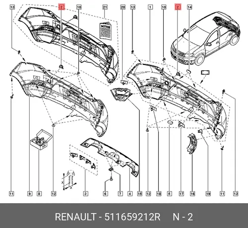 заглушка буксир.скобы бампера!/ Renault 511659212R