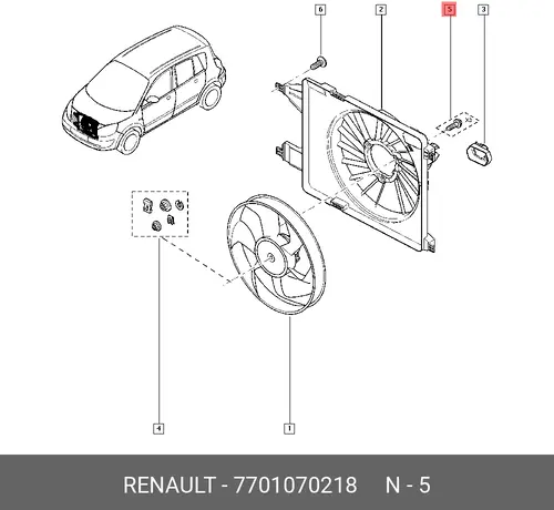 7701070218 БОЛТ М8 RENAULT