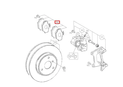 Тормозные колодки дисковые MB 4514210210