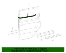уплотнитель стекла внешний задний!\ MB W463 463 735 07 65