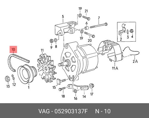 Ремень клиновой VAG 052903137F