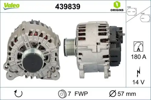 генератор! 180A\ VW Tuareg II 3.6 10> 439839 VALEO