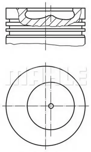 Поршнекомплект 101 87 00 MAHLE
