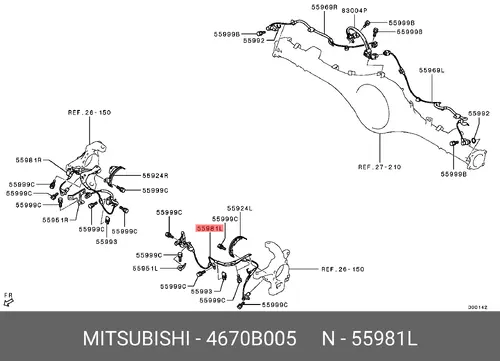 Датчик ABS MITSUBISHI 4670B005