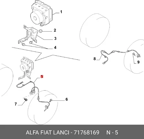 Датчик ABS FIAT 71768169
