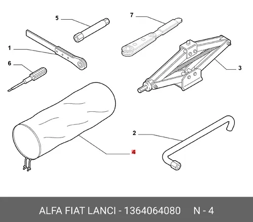 сумка для инструмента 1364064080 FIAT
